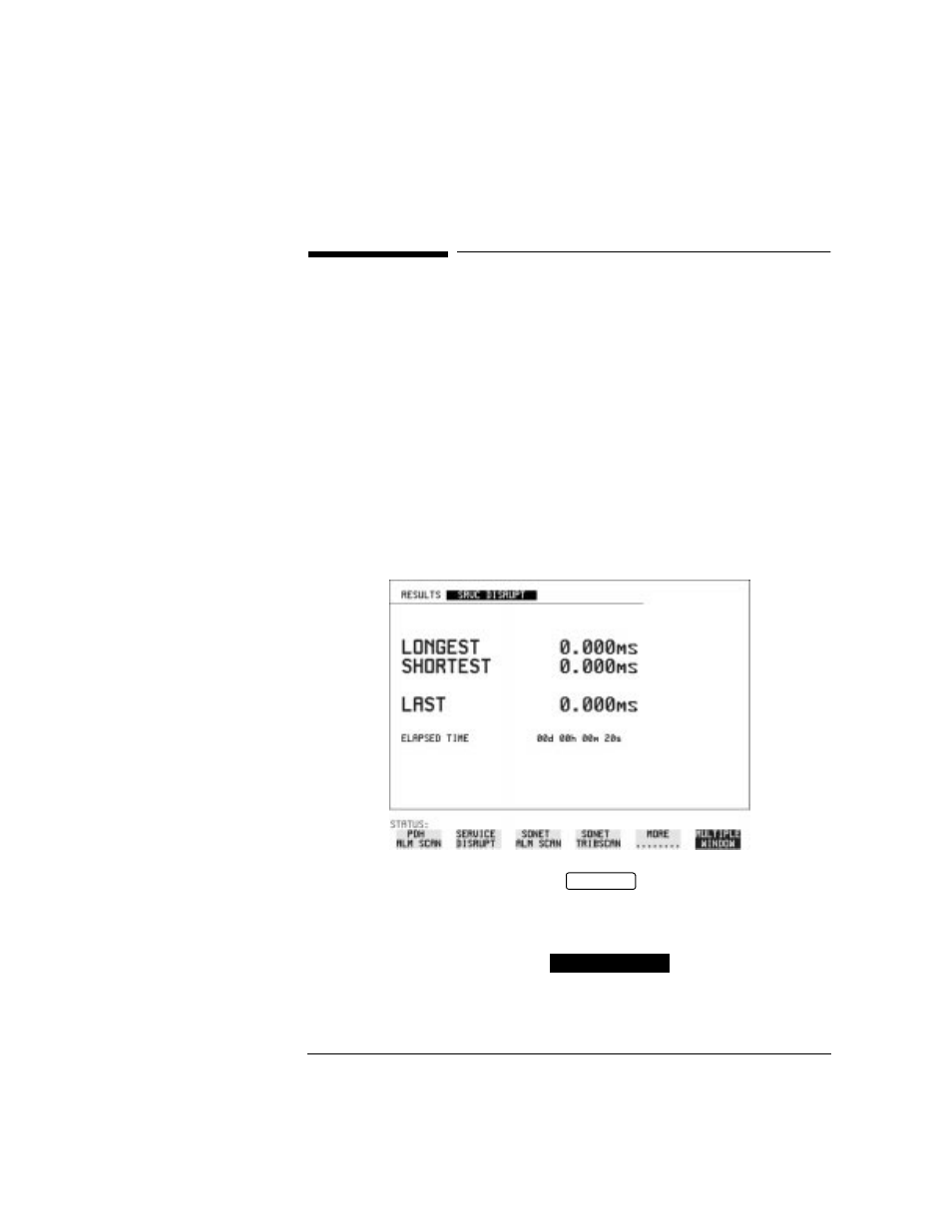 Measuring service disruption time, Measuring service disruption time 77 | HP OMNIBER 718 HP 37718A User Manual | Page 87 / 190