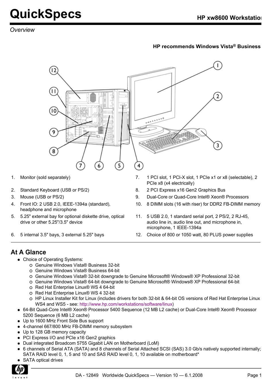 HP xw8600 User Manual | 73 pages