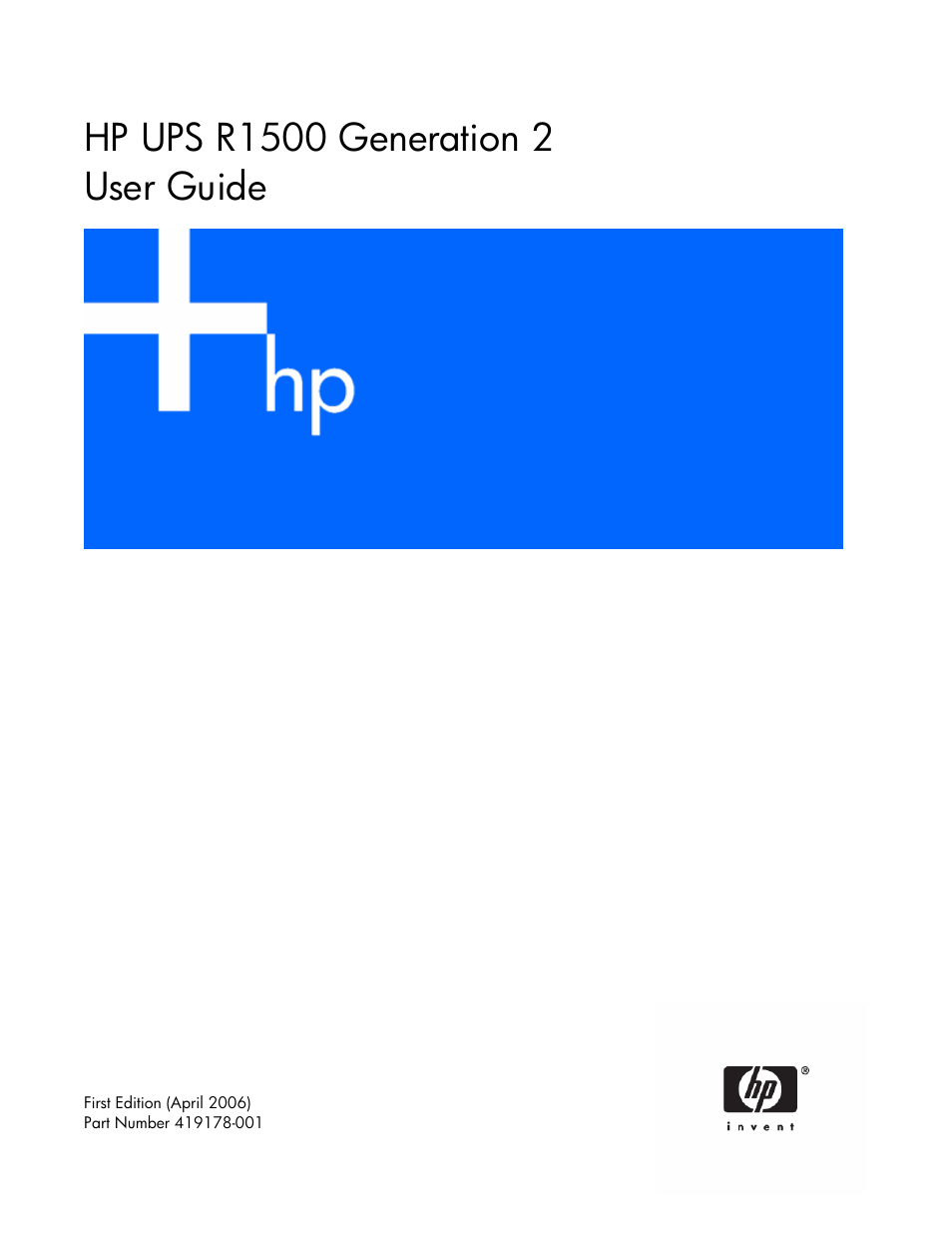 HP R1500 User Manual | 49 pages