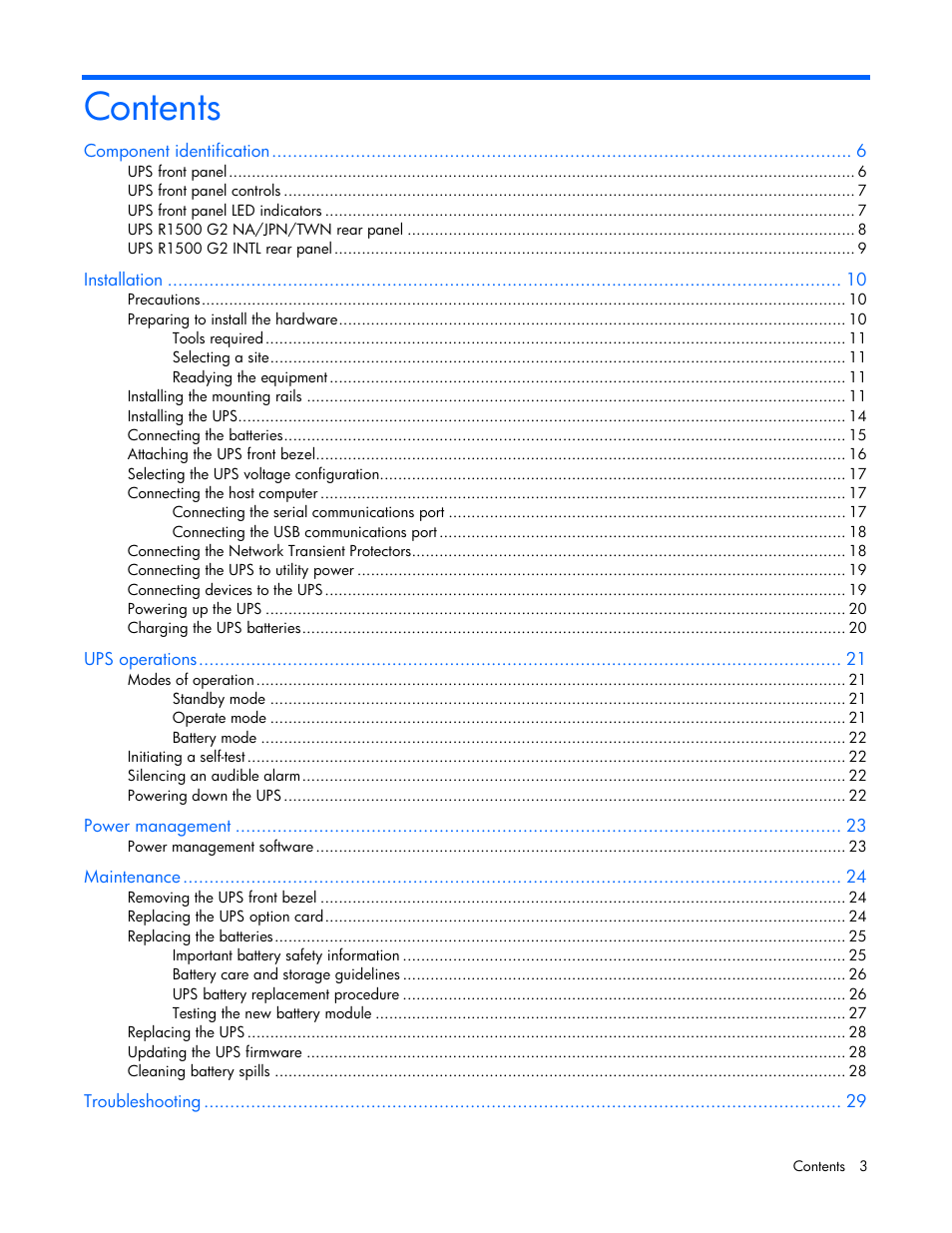 HP R1500 User Manual | Page 3 / 49