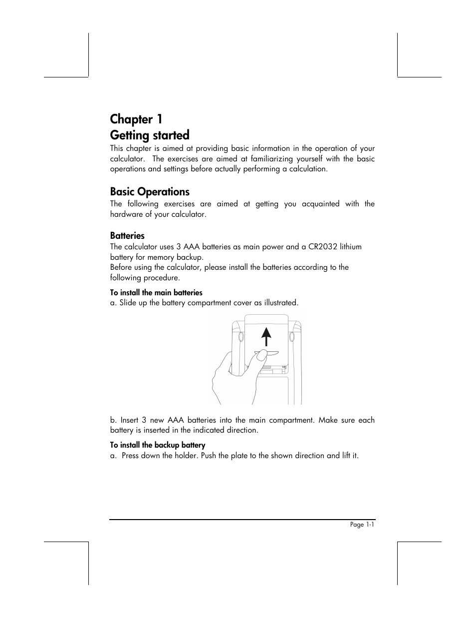 Chapter 1 getting started, Basic operations | HP 49g+ User Manual | Page 13 / 176