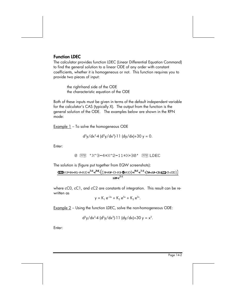 Function ldec | HP 49g+ User Manual | Page 147 / 176