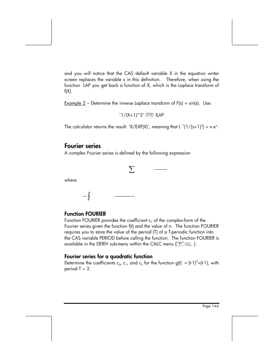 Fourier series | HP 49g+ User Manual | Page 151 / 176