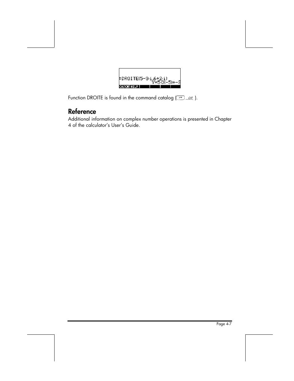 Reference | HP 49g+ User Manual | Page 78 / 176