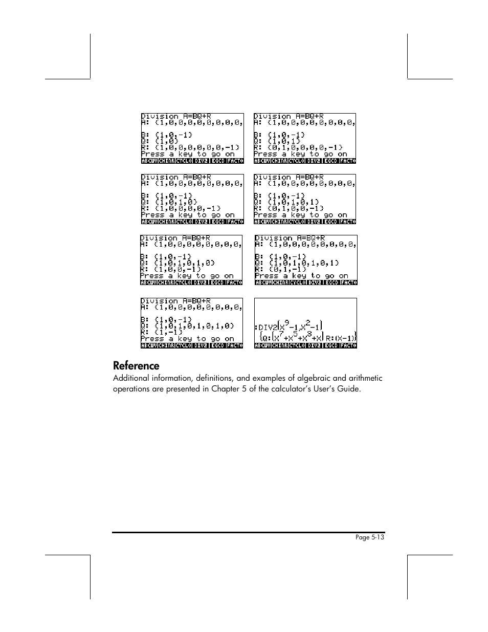 Reference | HP 49g+ User Manual | Page 91 / 176