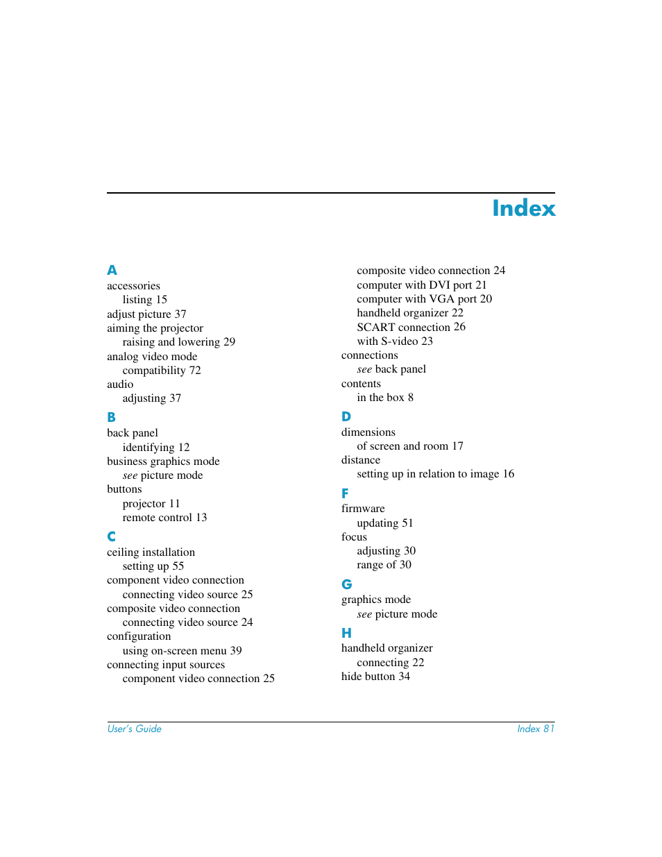 Index | HP mp3130 User Manual | Page 81 / 84