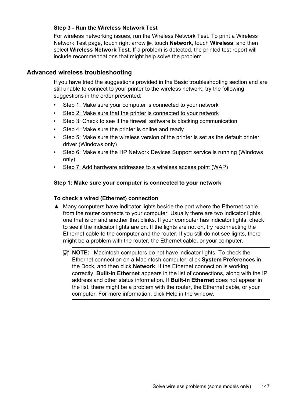 Advanced wireless troubleshooting | HP Officejet 6500A Plus User Manual | Page 151 / 250