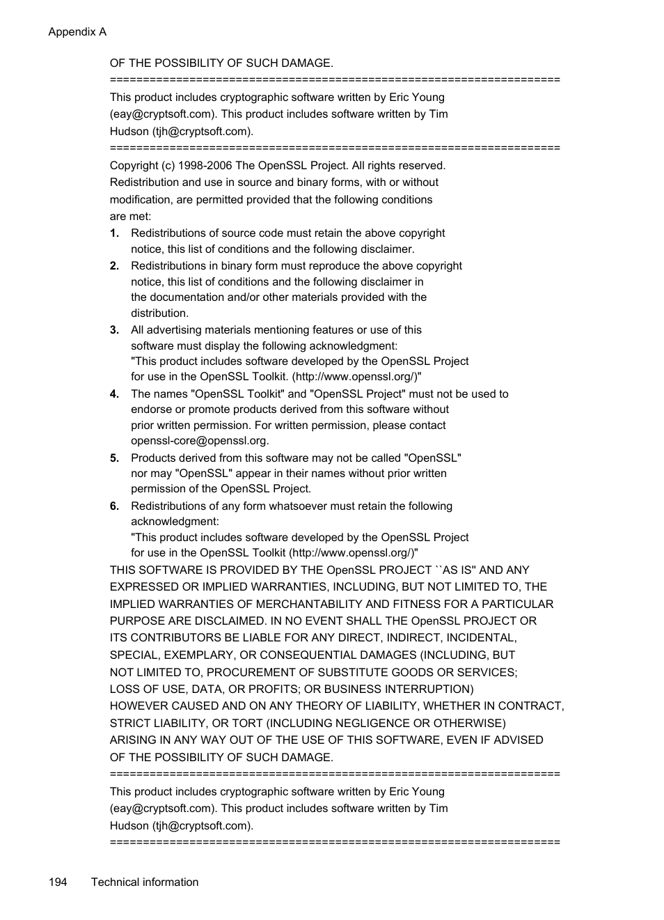 HP Officejet 6500A Plus User Manual | Page 198 / 250