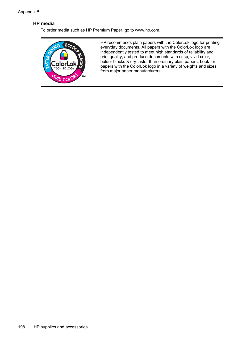 Hp media | HP Officejet 6500A Plus User Manual | Page 202 / 250