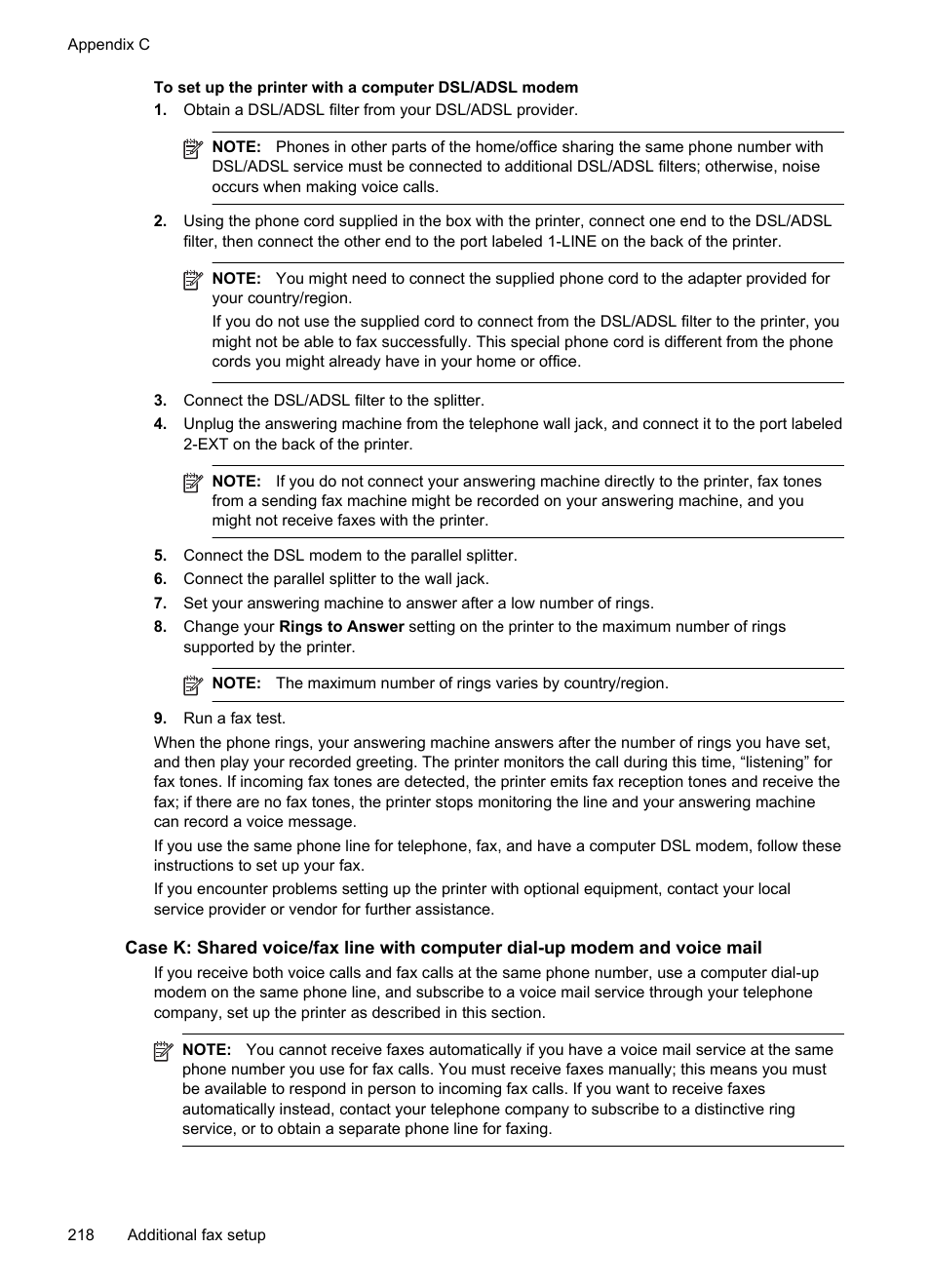 HP Officejet 6500A Plus User Manual | Page 222 / 250