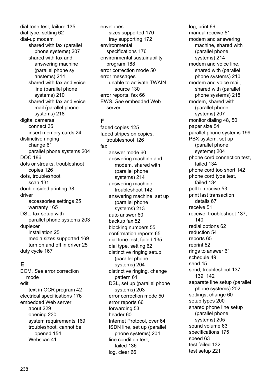 HP Officejet 6500A Plus User Manual | Page 242 / 250