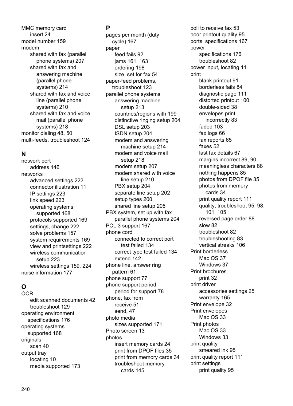 HP Officejet 6500A Plus User Manual | Page 244 / 250