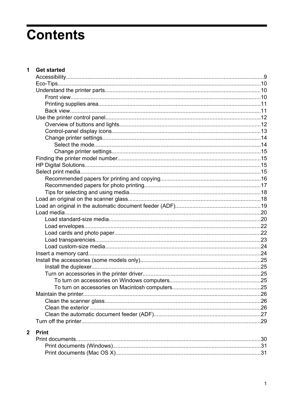HP Officejet 6500A Plus User Manual | Page 5 / 250