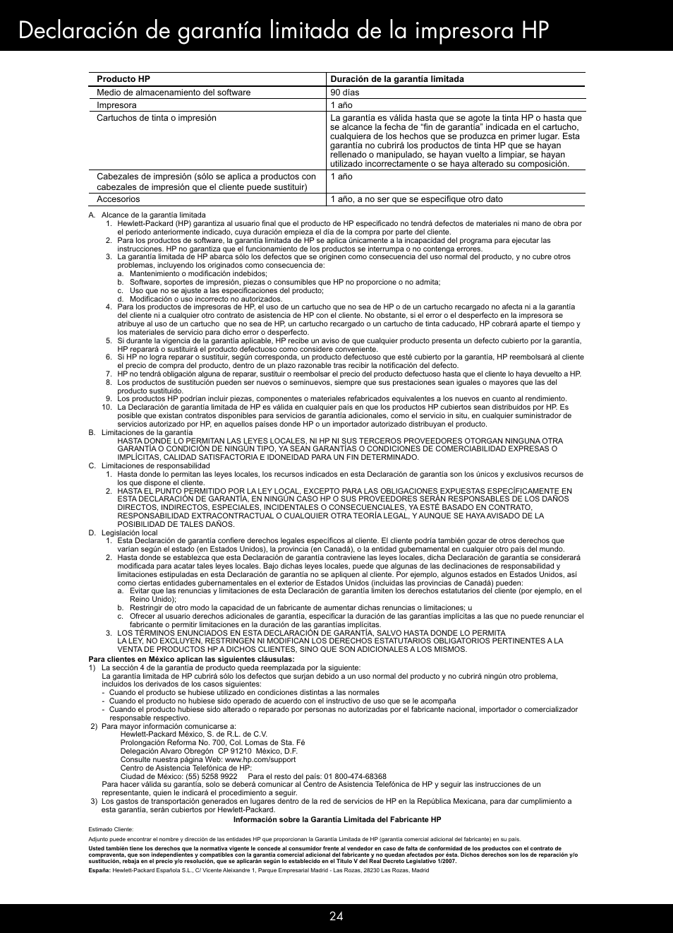 HP B209 User Manual | Page 24 / 24