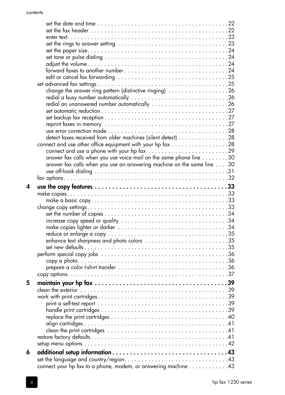 HP 1230 SERIES User Manual | Page 4 / 88