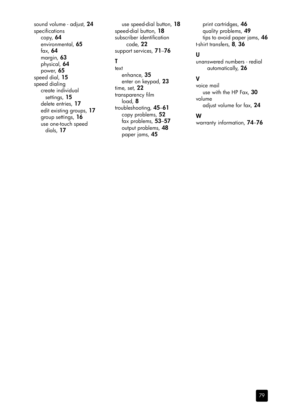 HP 1230 SERIES User Manual | Page 85 / 88