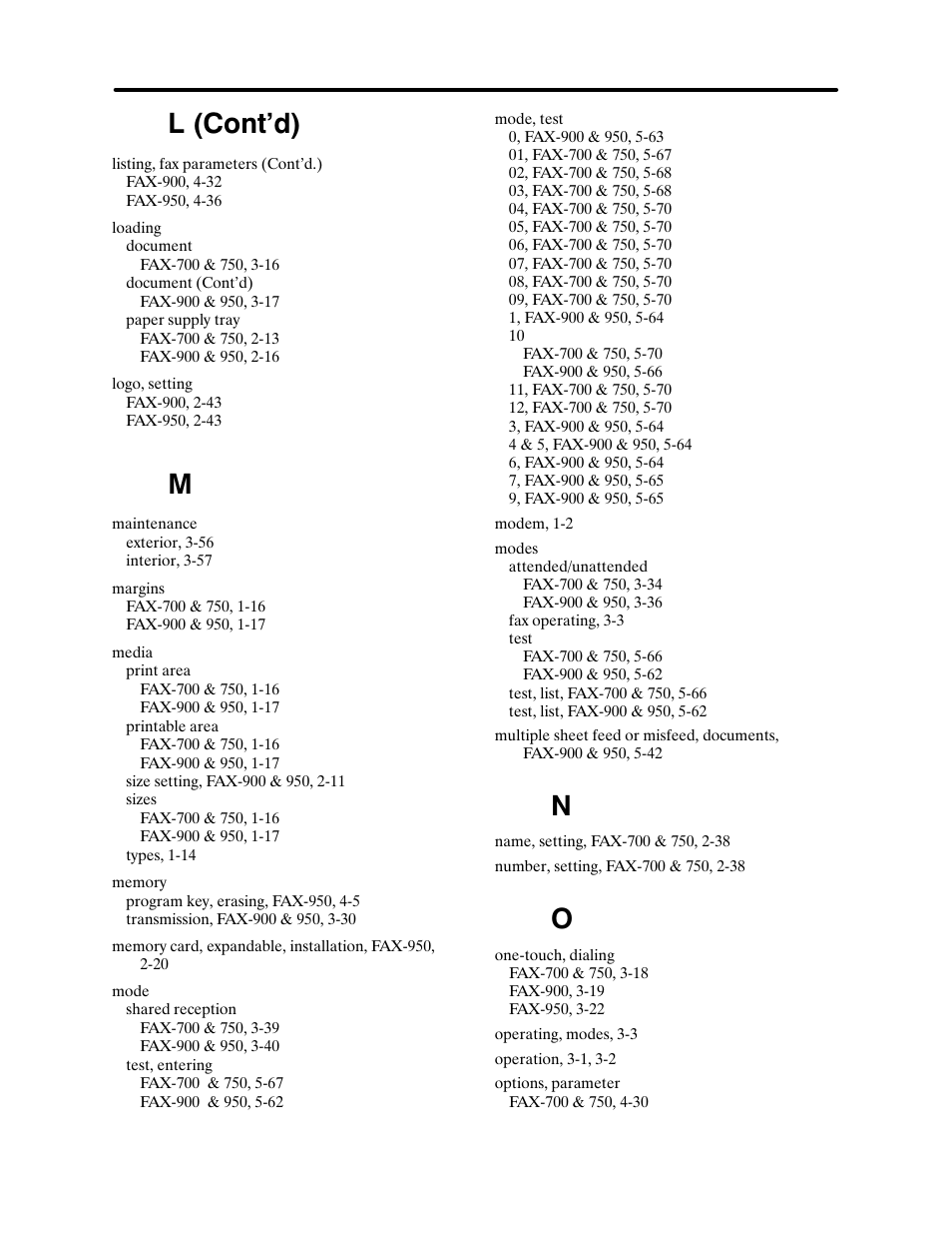 Index, L (cont'd) | HP FAX-700 User Manual | Page 287 / 292