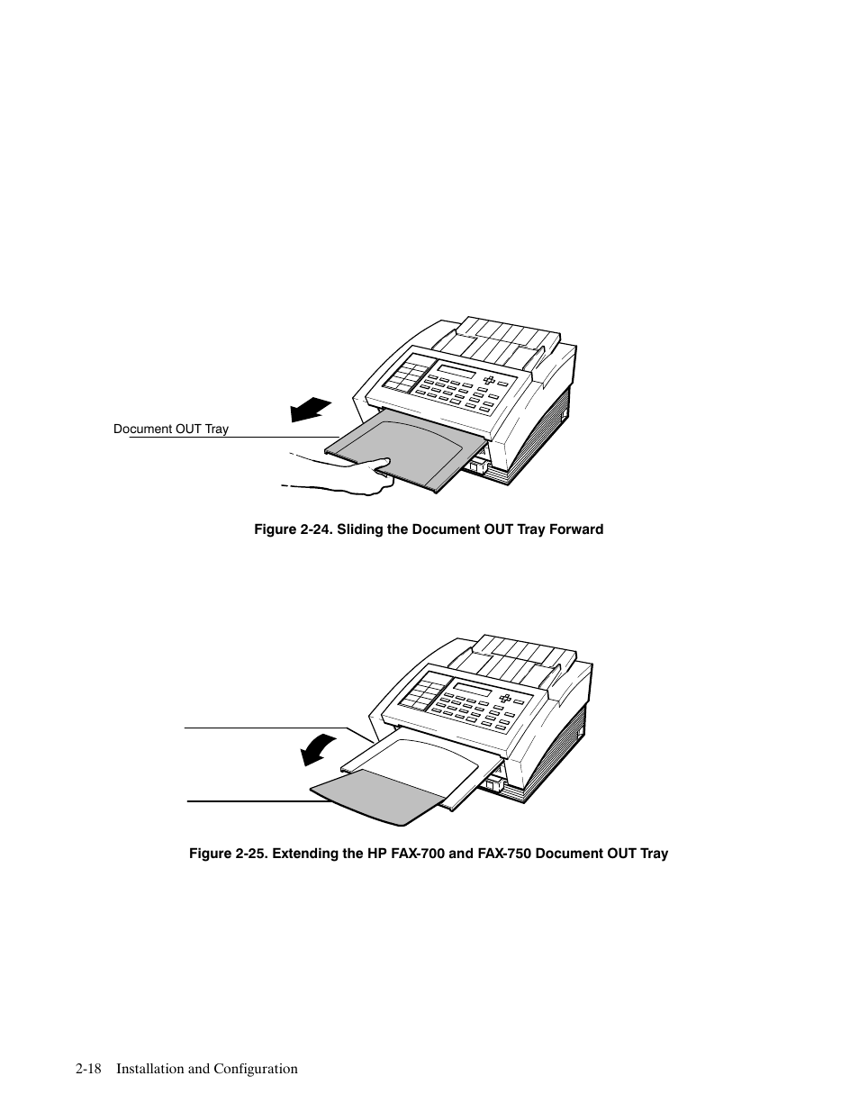 Document out tray | HP FAX-700 User Manual | Page 43 / 292