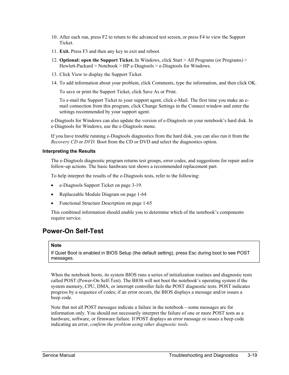 Power-on self-test | HP Pavilion ze5300 User Manual | Page 154 / 188