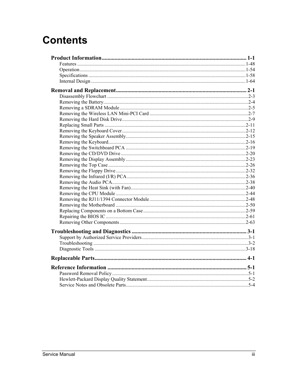 HP Pavilion ze5300 User Manual | Page 3 / 188
