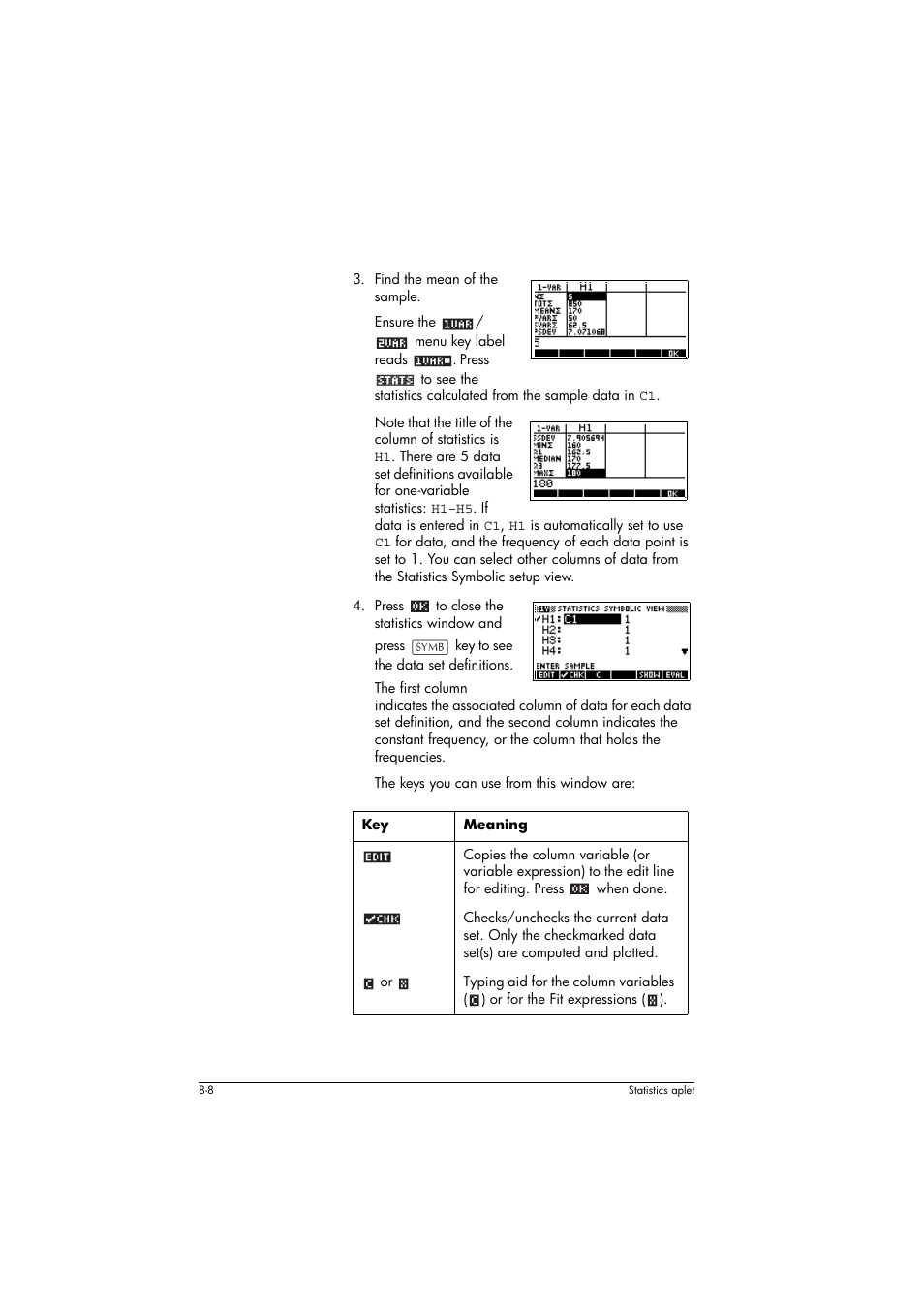 Meaning | HP 39g+ User Manual | Page 102 / 294