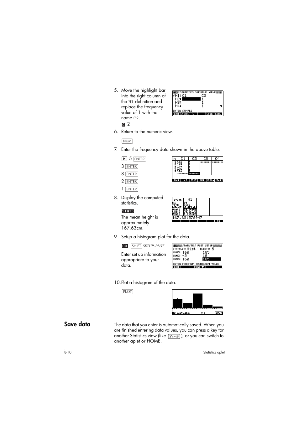 Save data | HP 39g+ User Manual | Page 104 / 294