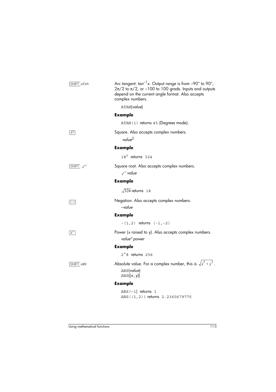 Atan | HP 39g+ User Manual | Page 149 / 294