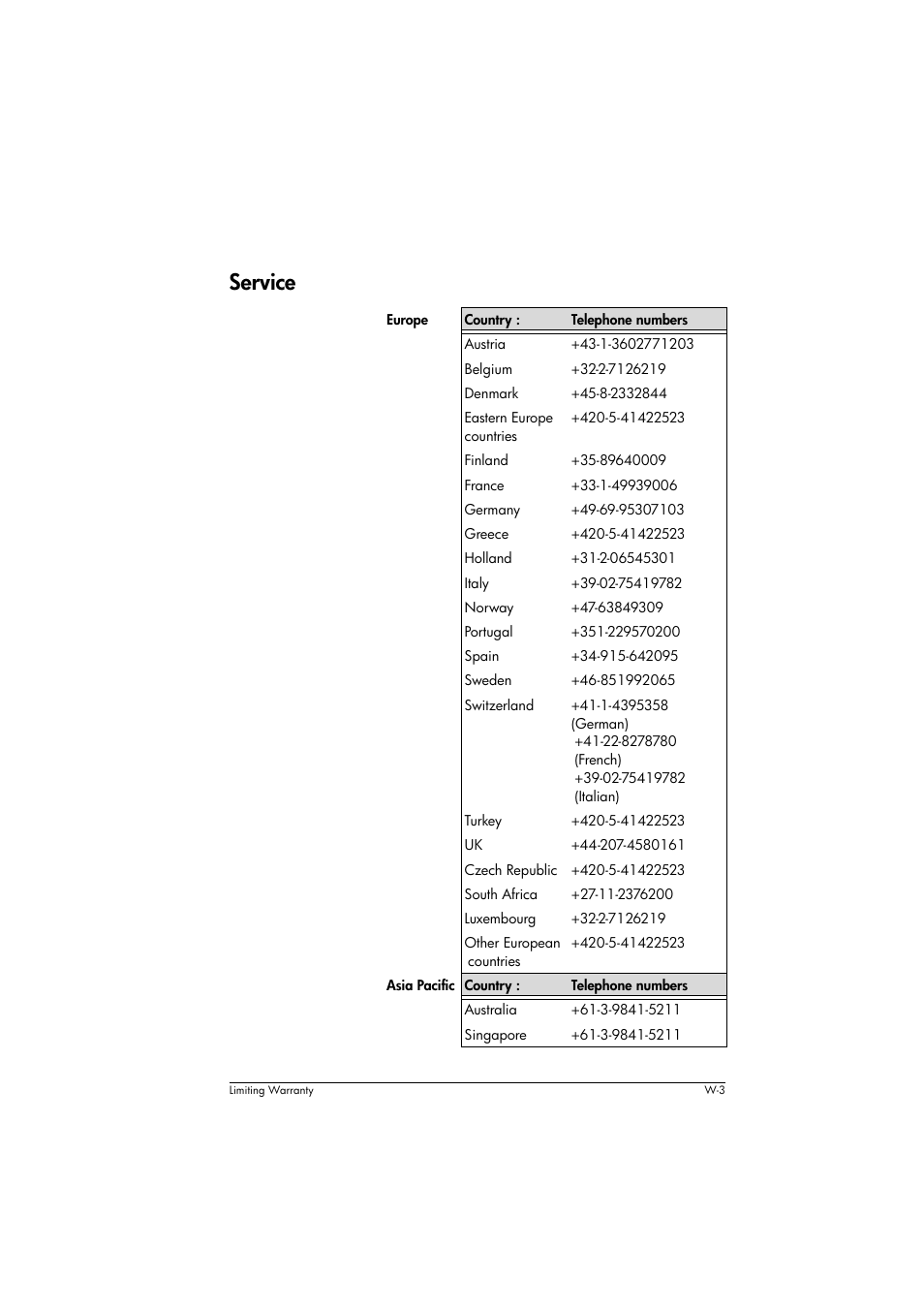 Service | HP 39g+ User Manual | Page 279 / 294