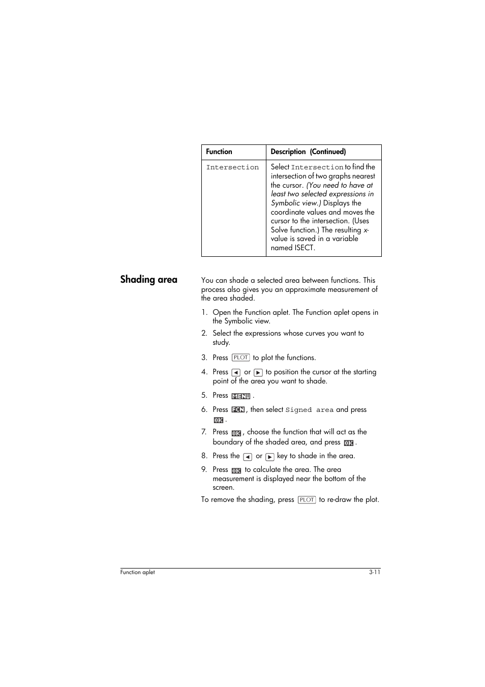 Shading area | HP 39g+ User Manual | Page 73 / 294