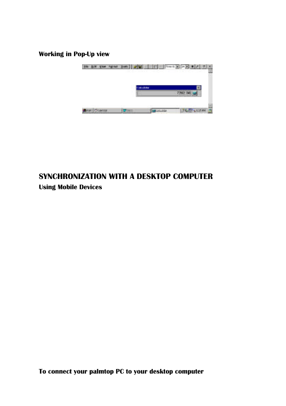 Synchronization with a desktop computer | HP 660LX User Manual | Page 147 / 172