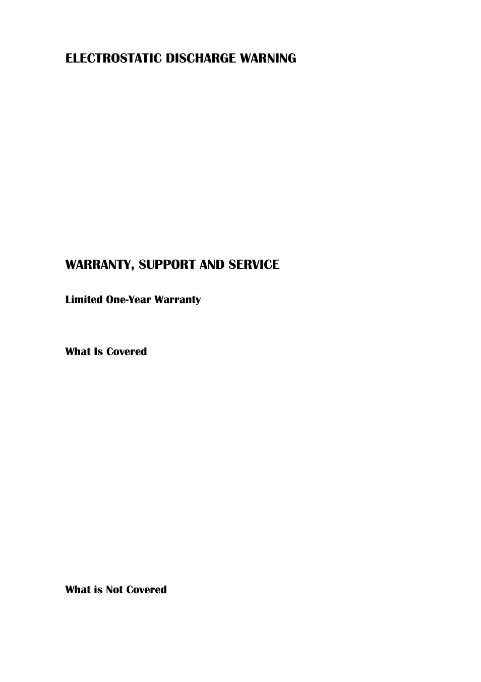 Electrostatic discharge warning, Warranty, support and service | HP 660LX User Manual | Page 163 / 172