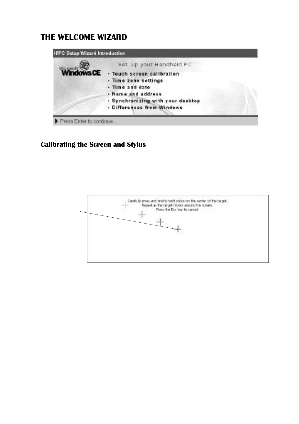 The welcome wizard | HP 660LX User Manual | Page 19 / 172