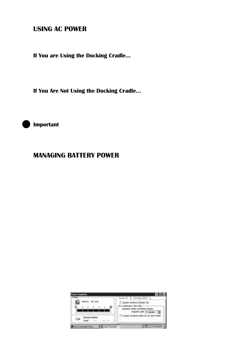 Using ac power, Managing battery power | HP 660LX User Manual | Page 27 / 172