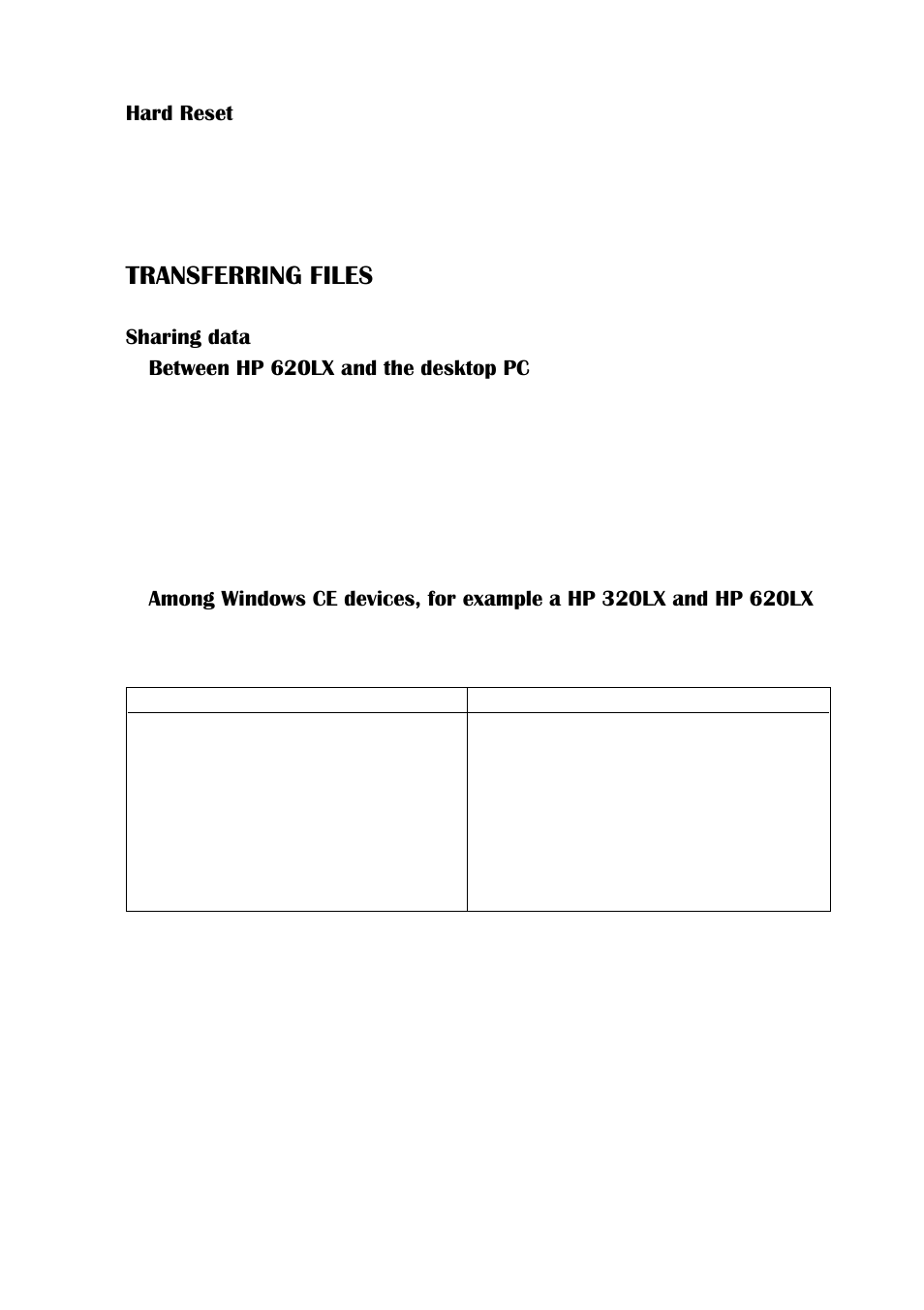 Transferring files | HP 660LX User Manual | Page 37 / 172