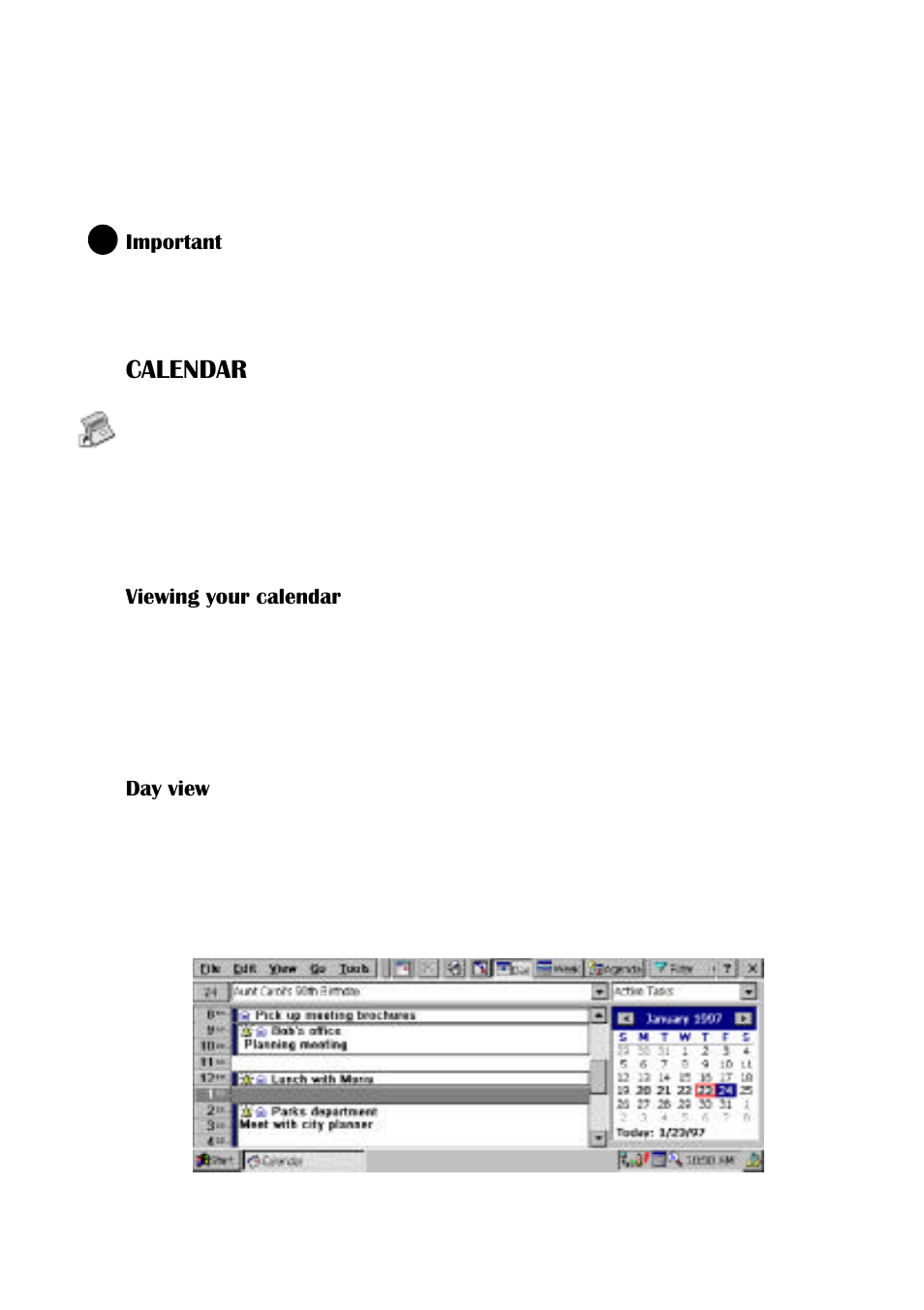 Calendar | HP 660LX User Manual | Page 63 / 172