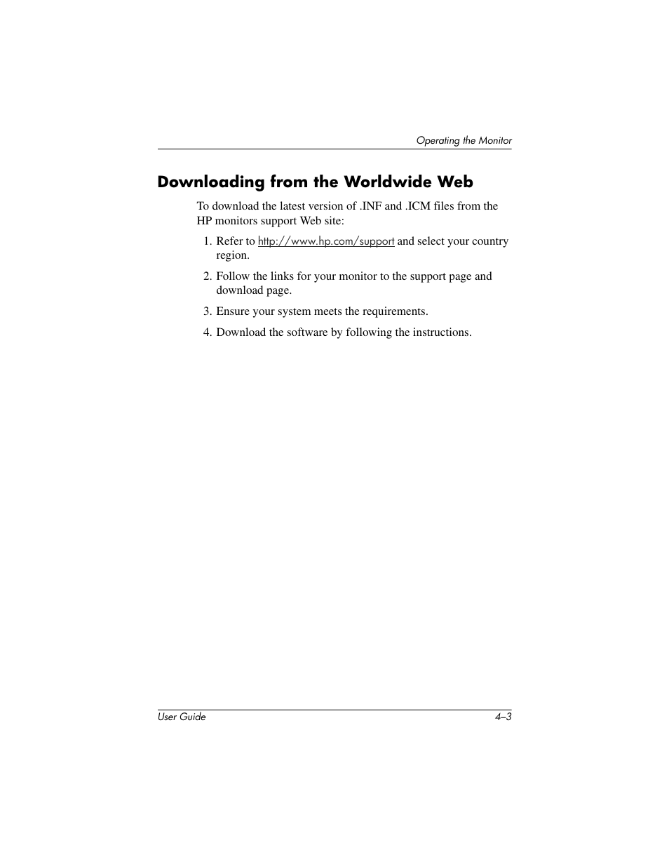Downloading from the worldwide web, Downloading from the worldwide web –3 | HP 1906 User Manual | Page 25 / 60