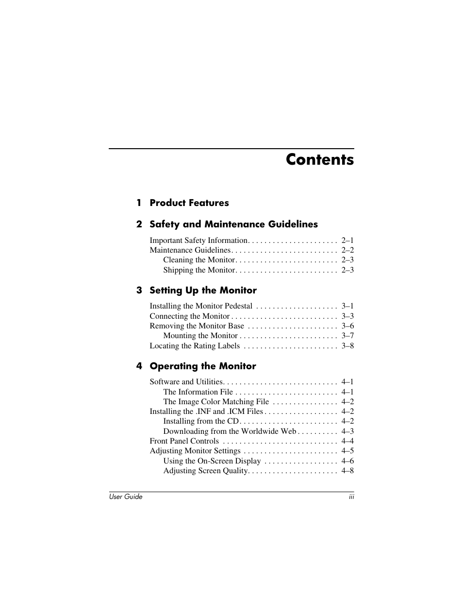 HP 1906 User Manual | Page 3 / 60