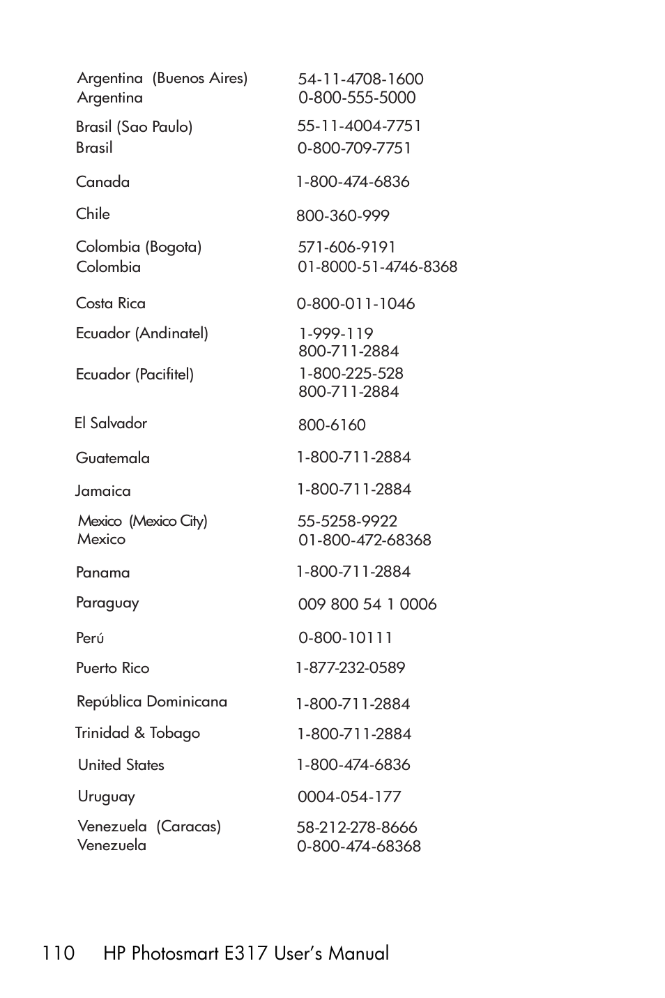 HP Photosmart E317 User Manual | Page 110 / 138