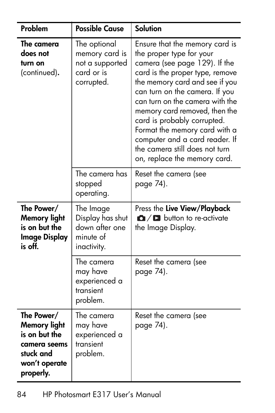 HP Photosmart E317 User Manual | Page 84 / 138