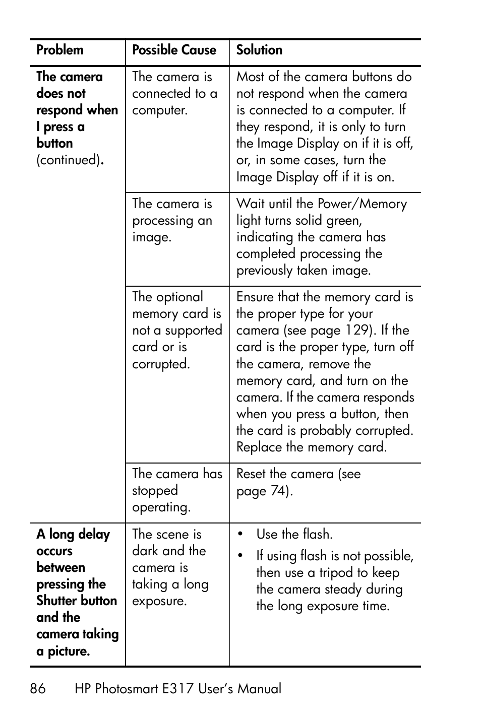 HP Photosmart E317 User Manual | Page 86 / 138