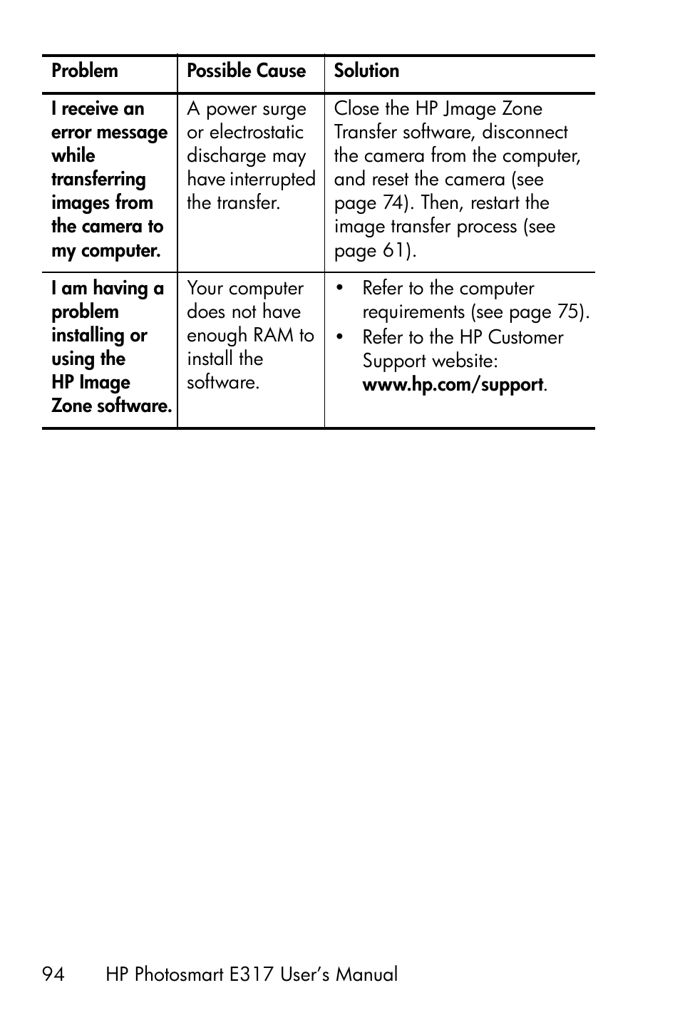 HP Photosmart E317 User Manual | Page 94 / 138