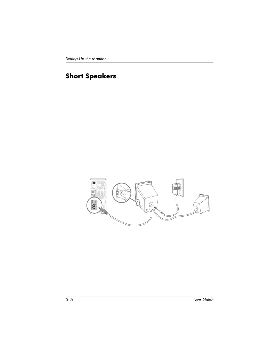 Short speakers, Short speakers –6 | HP 75 User Manual | Page 16 / 44