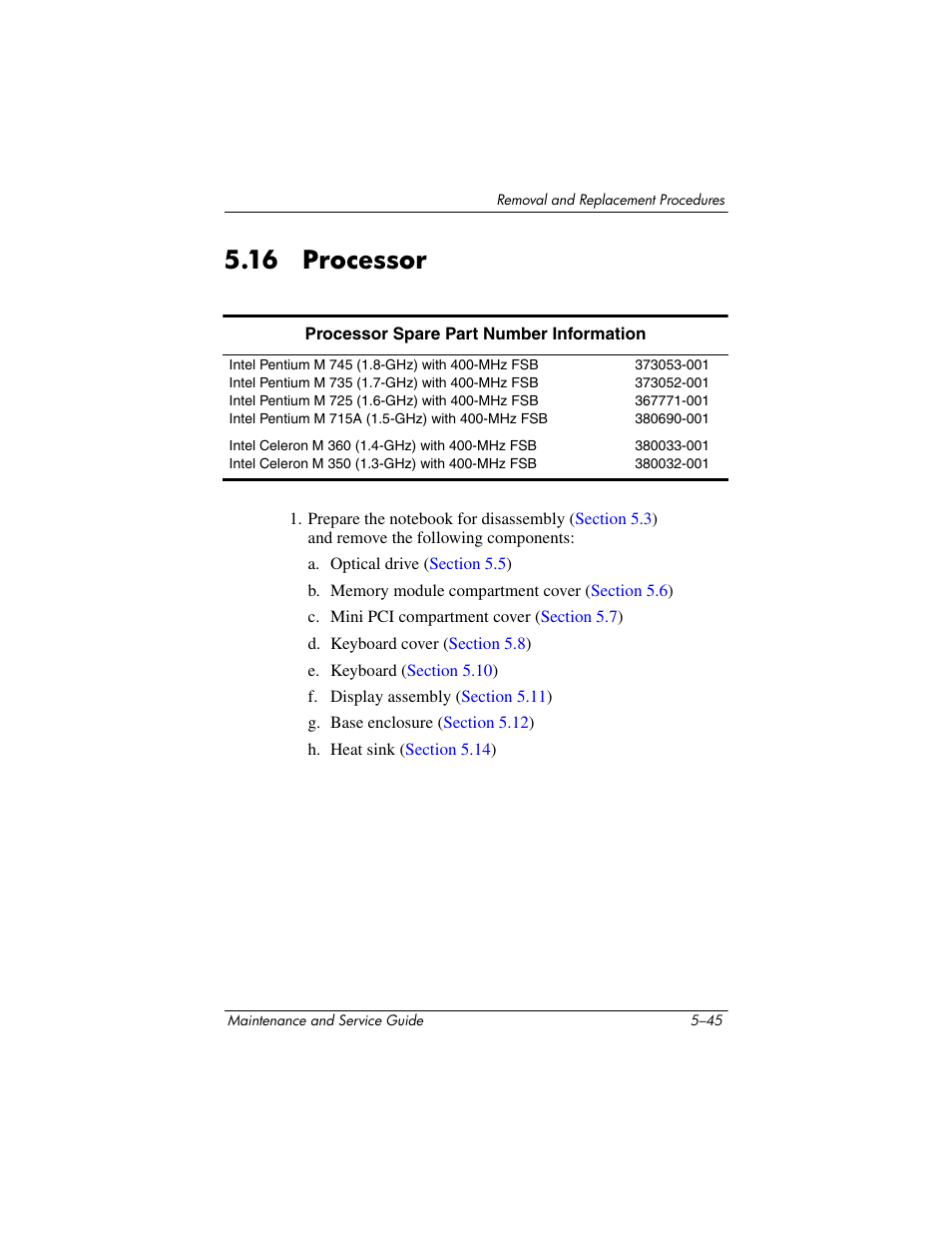 16 processor, 16 processor –45 | HP ze2000 User Manual | Page 138 / 213