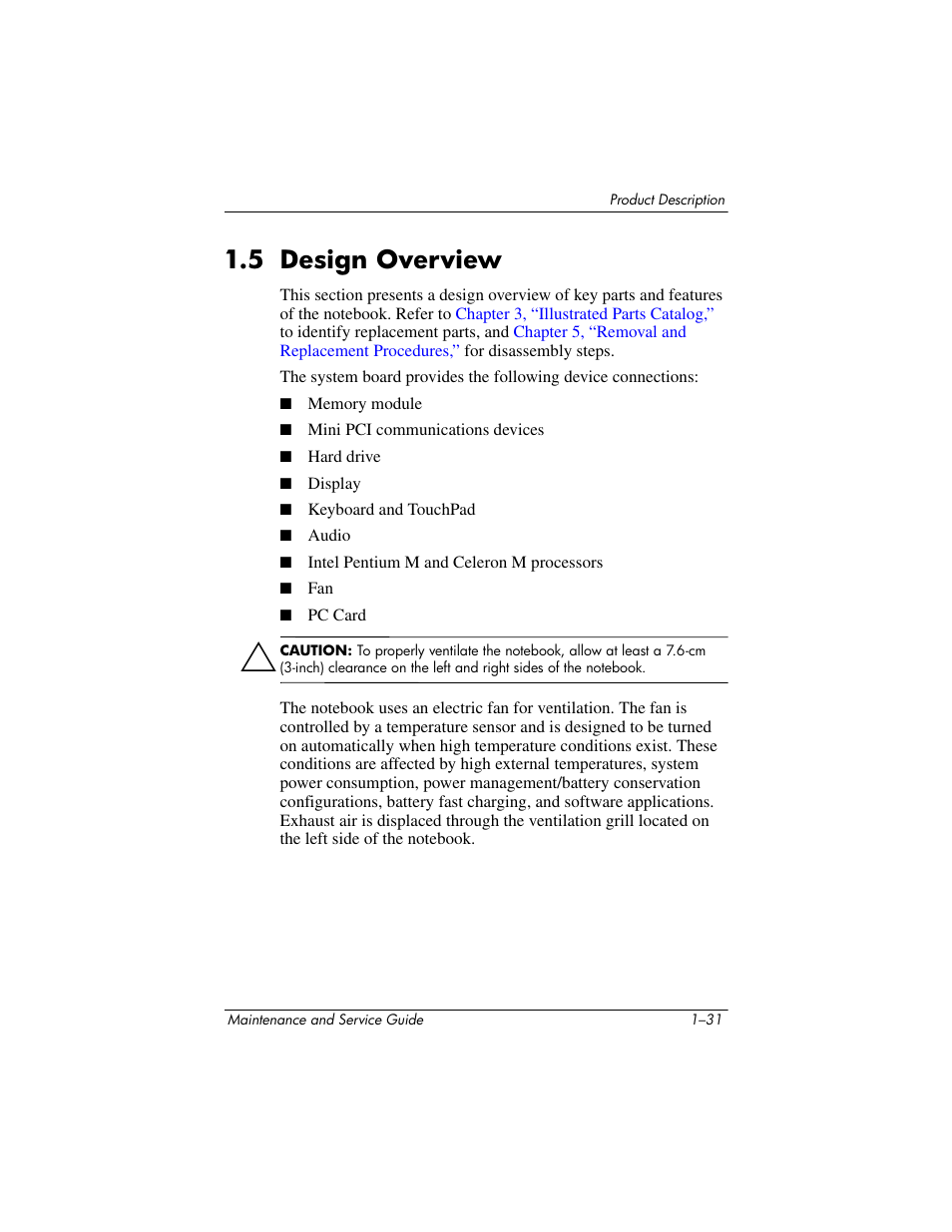 5 design overview, 5 design overview –31 | HP ze2000 User Manual | Page 35 / 213