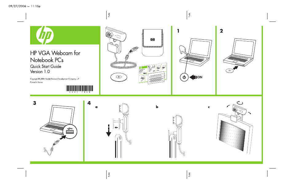 HP Webcam User Manual | 3 pages