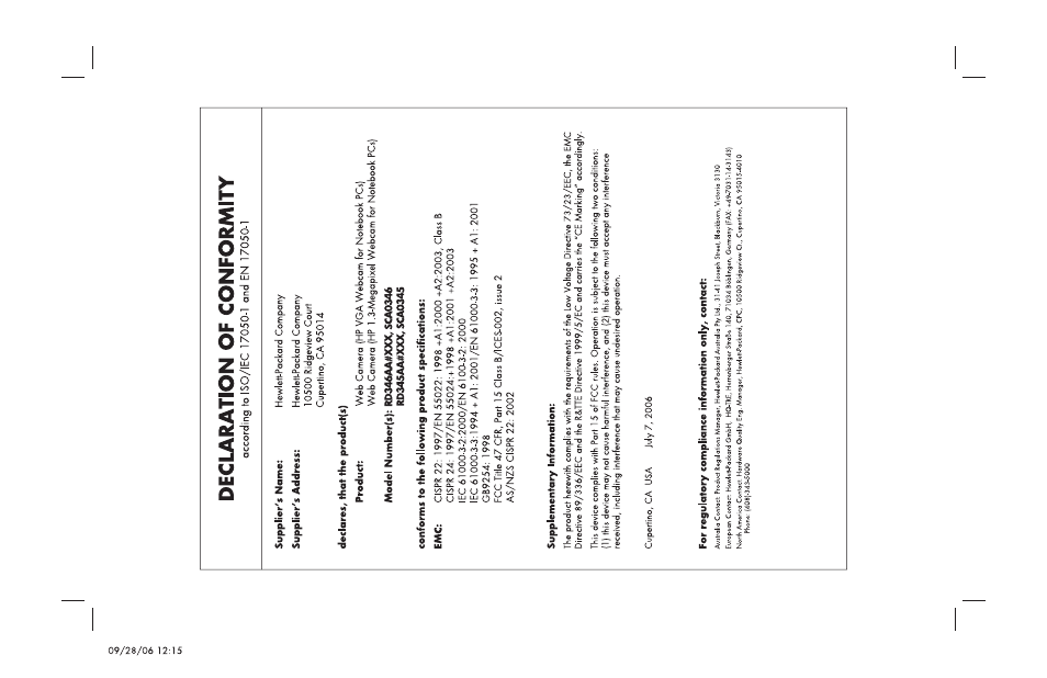 HP Webcam User Manual | Page 2 / 3