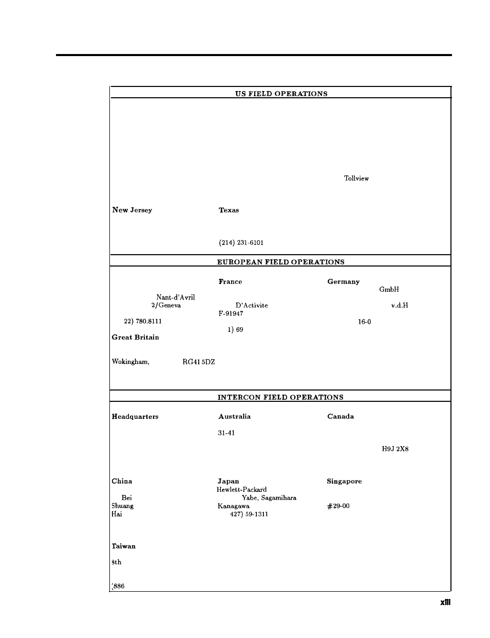 Hewlett-packard sales and service offices | HP 8360 User Manual | Page 13 / 508