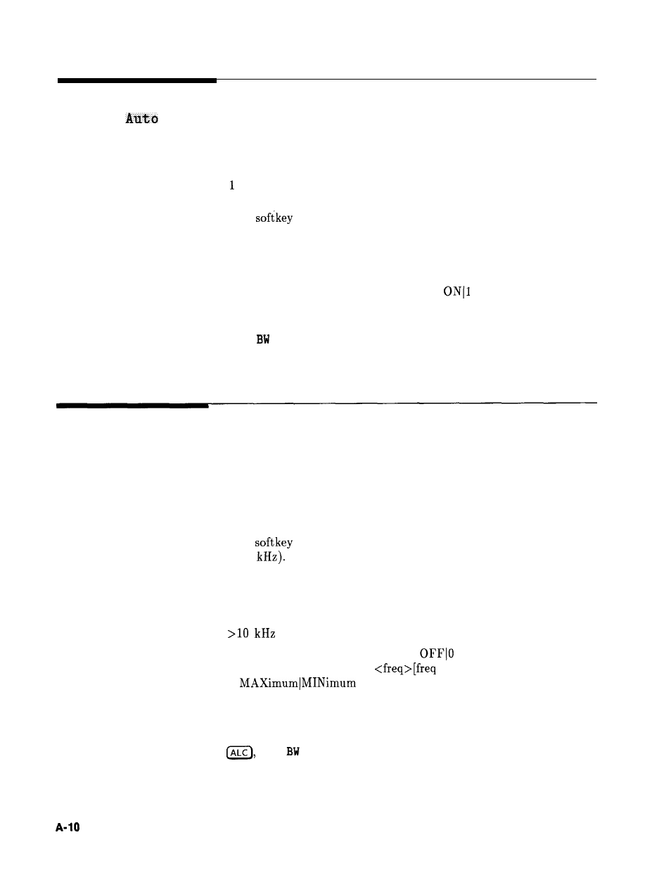 Alc bandwidth select auto, Alc bandwidth select high, Alc bandwidth select | HP 8360 User Manual | Page 155 / 508