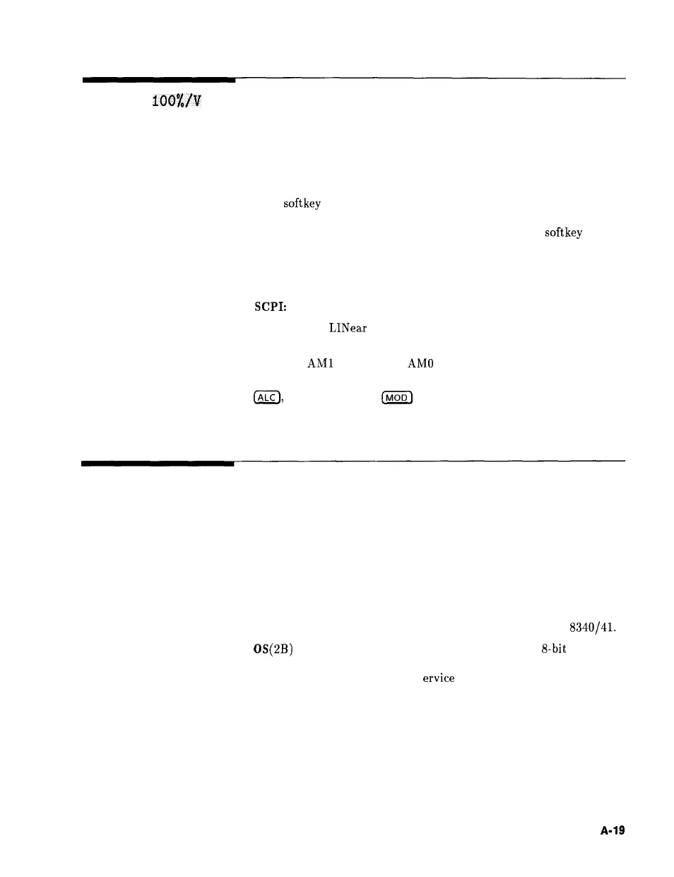 Am type 100%/v, Analyzer status register, Am type | HP 8360 User Manual | Page 164 / 508