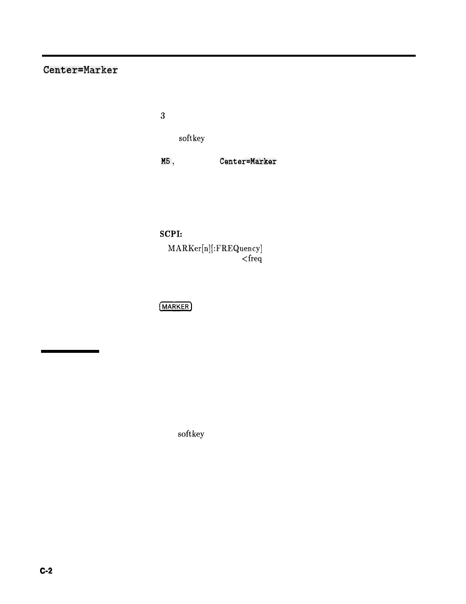 Center=marker, Clear fault | HP 8360 User Manual | Page 174 / 508